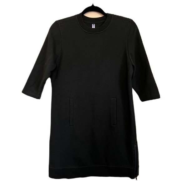 Elena Fabletics XS Dark Olive SweatShirt Dress Fleece Lining Front Pockets - Picture 3 of 12